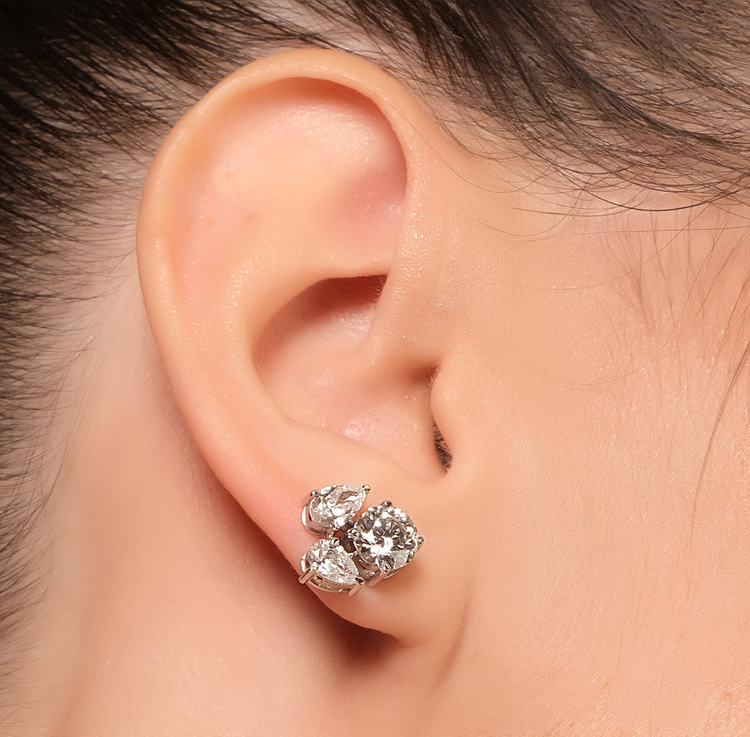 Lab-Grown Diamond Cluster Earrings