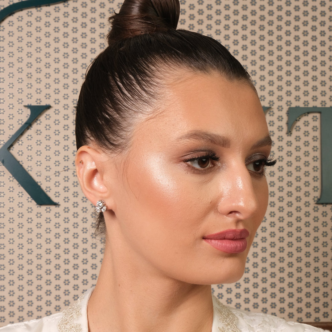 Lab-Grown Diamond Cluster Earrings