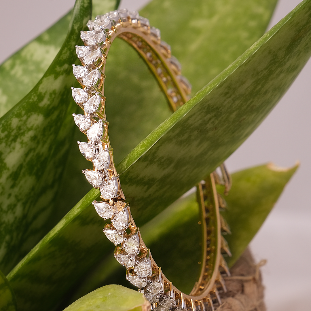 Pear-Cut Bangles