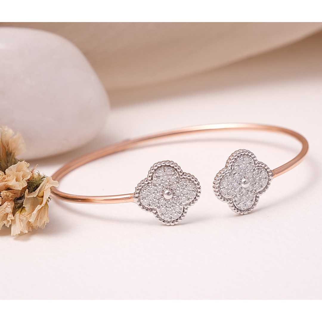Charming Lab-Grown Diamond Floral Bracelet