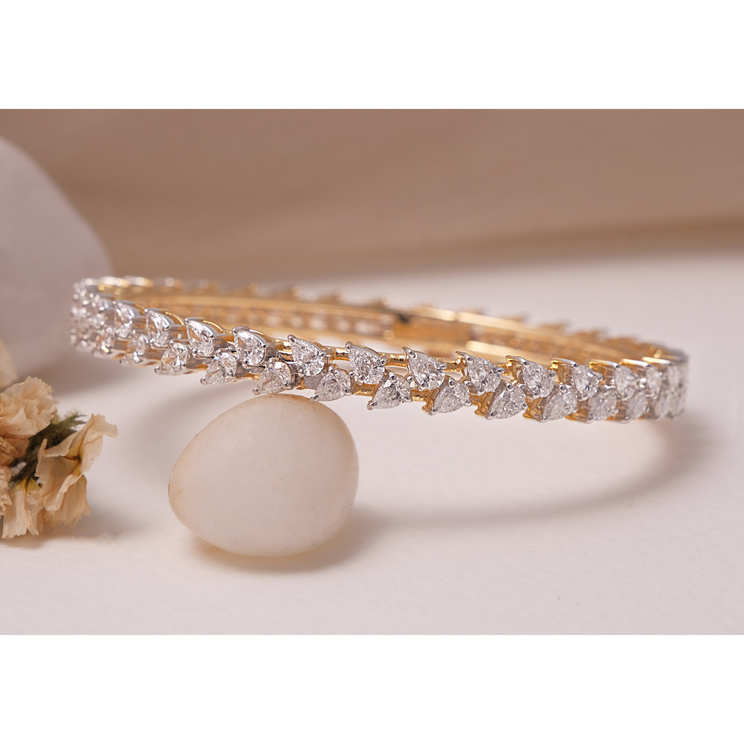 Pear-Cut Bangles