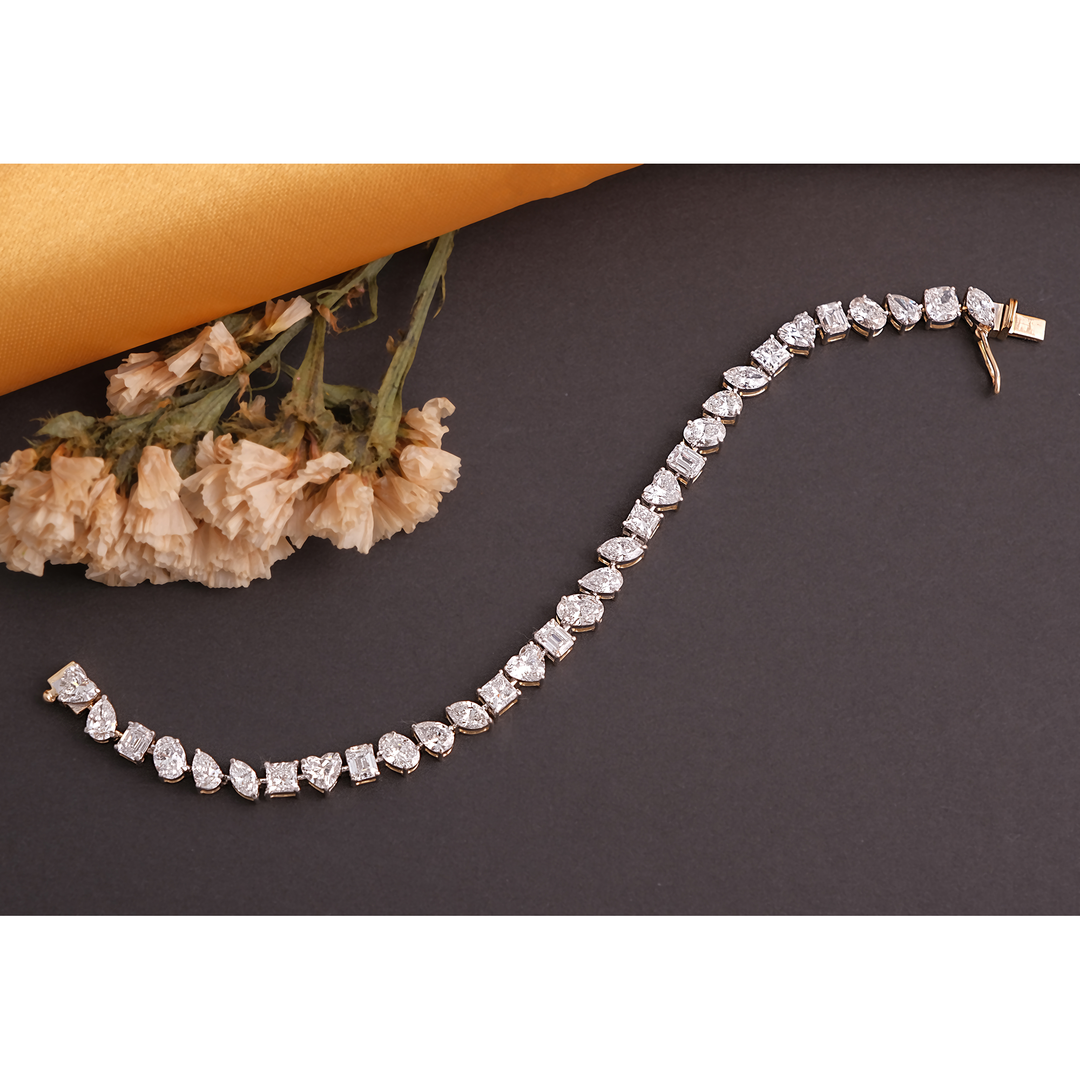 Fancy Diamond Tennis Bracelet