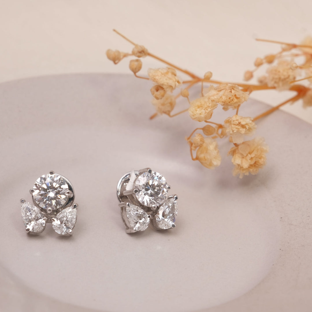 Lab-Grown Diamond Cluster Earrings