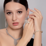 Flower and Emerald-Cut Ring