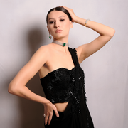 Color Stone Choker Necklace