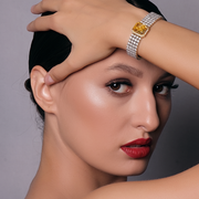 Exquisite Lab-Grown Yellow Colour Stone Bracelet