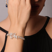 Charming Lab-Grown Diamond Floral Bracelet