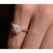 Diamond Sunburst Ring