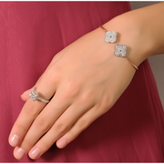 Charming Lab-Grown Diamond Floral Bracelet