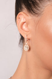 Oval Halo Hoop Earrings