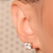 1 ct round solitaire earrings