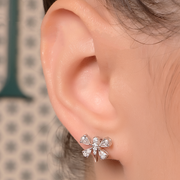 Butterfly Diamond Stud Earrings