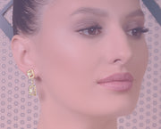 Geometric Diamond Drop Earrings