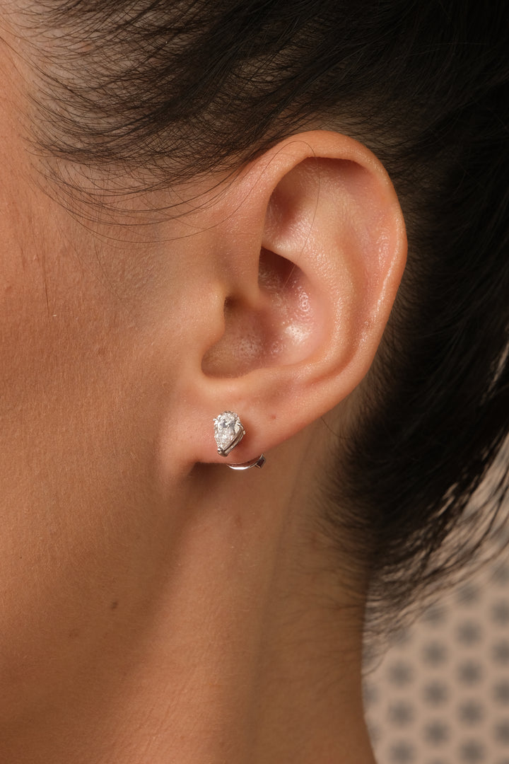 Pear-Cut Diamond Stud Earrings