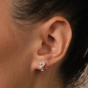 Diamond Oval-Cut Stud Earrings