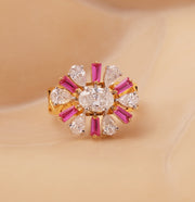 Colored Stone Cluster Ring