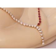 Color Stone Drop Necklace