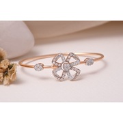 Charming Lab-Grown Diamond Flower Bracelet