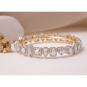 Heart, Baguette, and Round Bangles