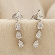 Diamond Pear-Cut Dangle Earrings