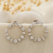 Diamond Circle Earrings