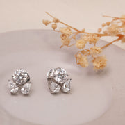 Lab-Grown Diamond Cluster Earrings
