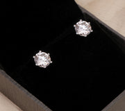 1 ct round solitaire earrings