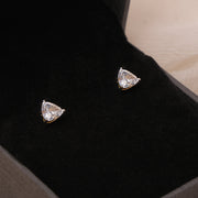 Trillion-Cut Diamond Stud Earrings