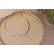 Color Stone Drop Necklace