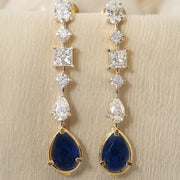 Blue Stone Dangle Earrings