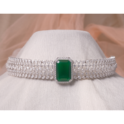 Color Stone Choker Necklace