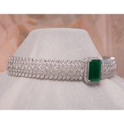 Color Stone Choker Necklace